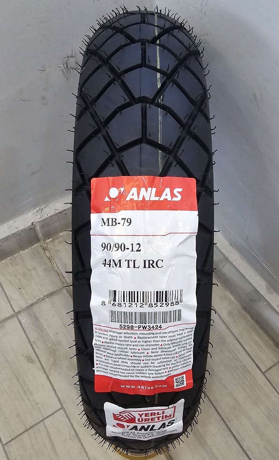 90/90-12 TUBELESS IRC MB-79 MOTORSİKLET LASTİK